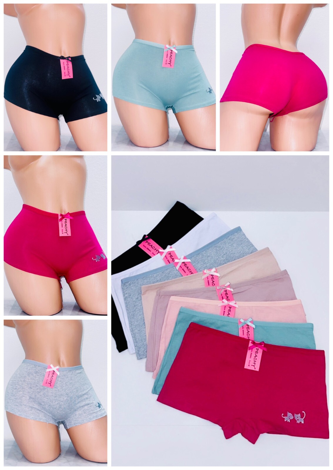 Lot 6 Pack Women’s Sports Cotton Boxer Shorts BoyShorts Yoga Fitness Gym 13 S~XL