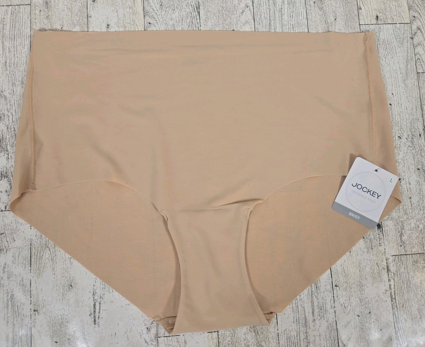 Jockey Brief Panties XL Microfiber Stretch Beige Silky Feel Moisture Wicking