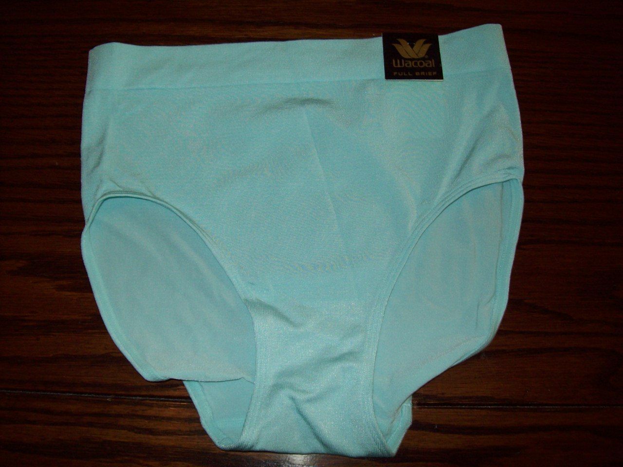 NWT WACOAL B-SMOOTH NYLON/SPANDEX FULL BRIEF PANTIES ROUCHED 838175 443 AQUA S