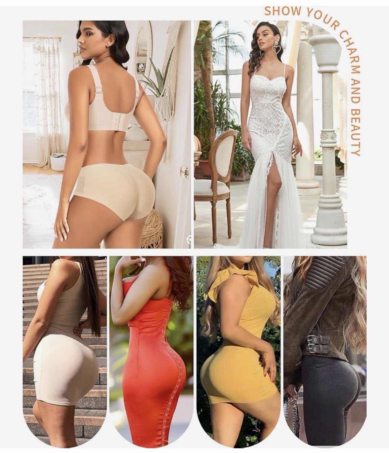 DERCA Butt Lifter Panties Padded Underwear for Women Seamless