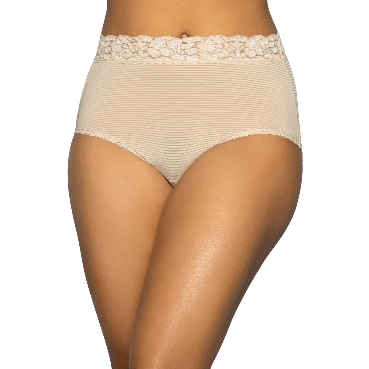 Vanity Fair Stripe Flattering Lace Brief 13281 6 7 8 NWT Soft Jade pack 2 or 3
