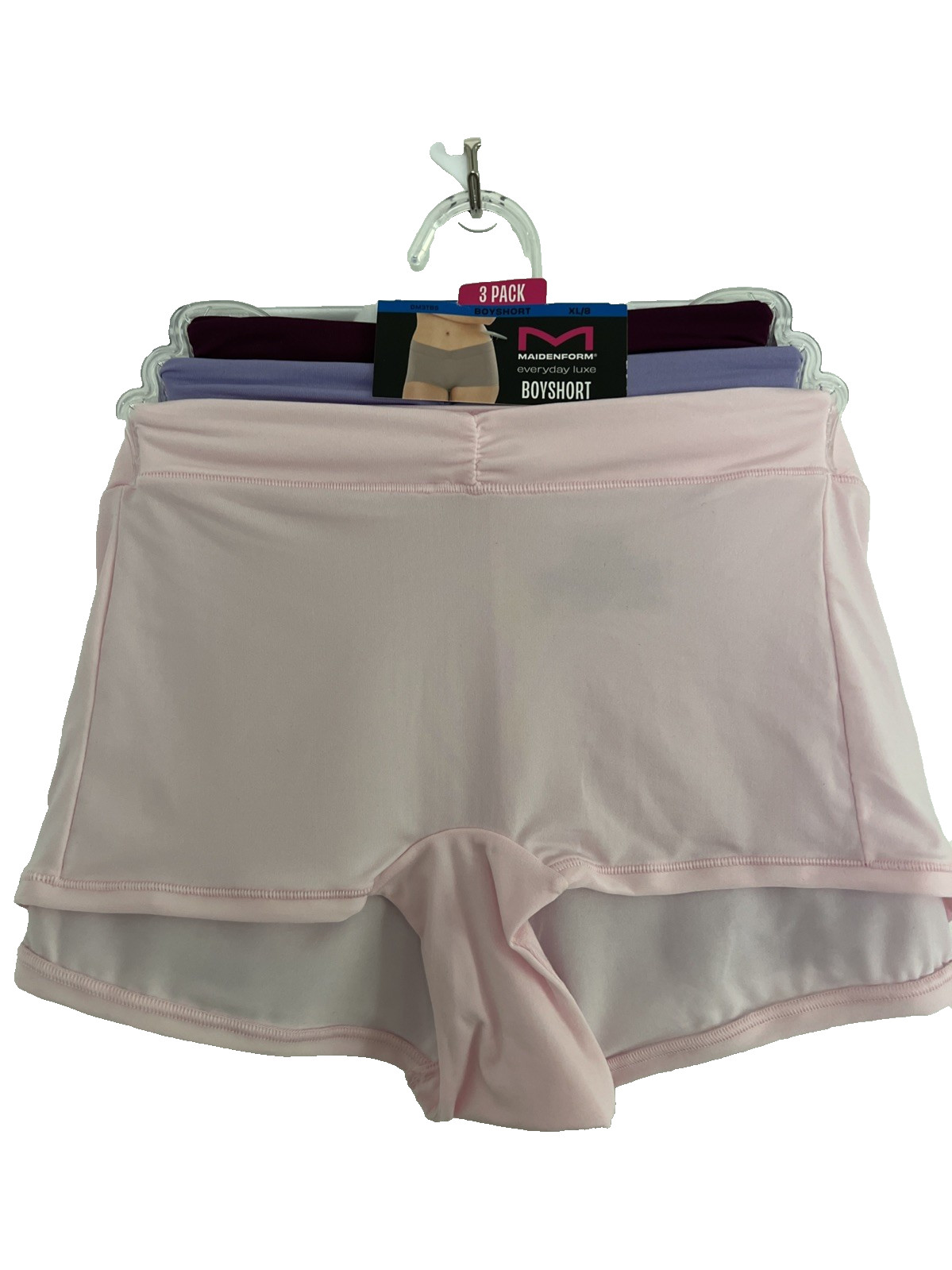 NEW 3 Pack Maidenform Everyday Luxe BoyShorts Panties XL/8 Multi-Color DM3TBS