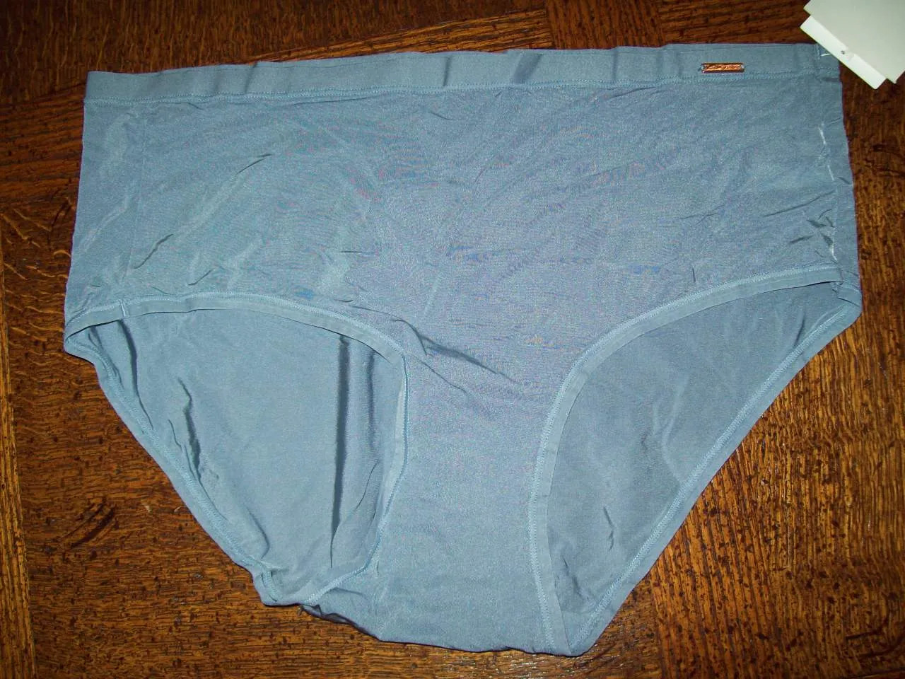 NWT LE MYSTERE INFINITE COMFORT BRIEF PANTIES NYLON SPANDEX 4438 GREY-BLUE L/XL
