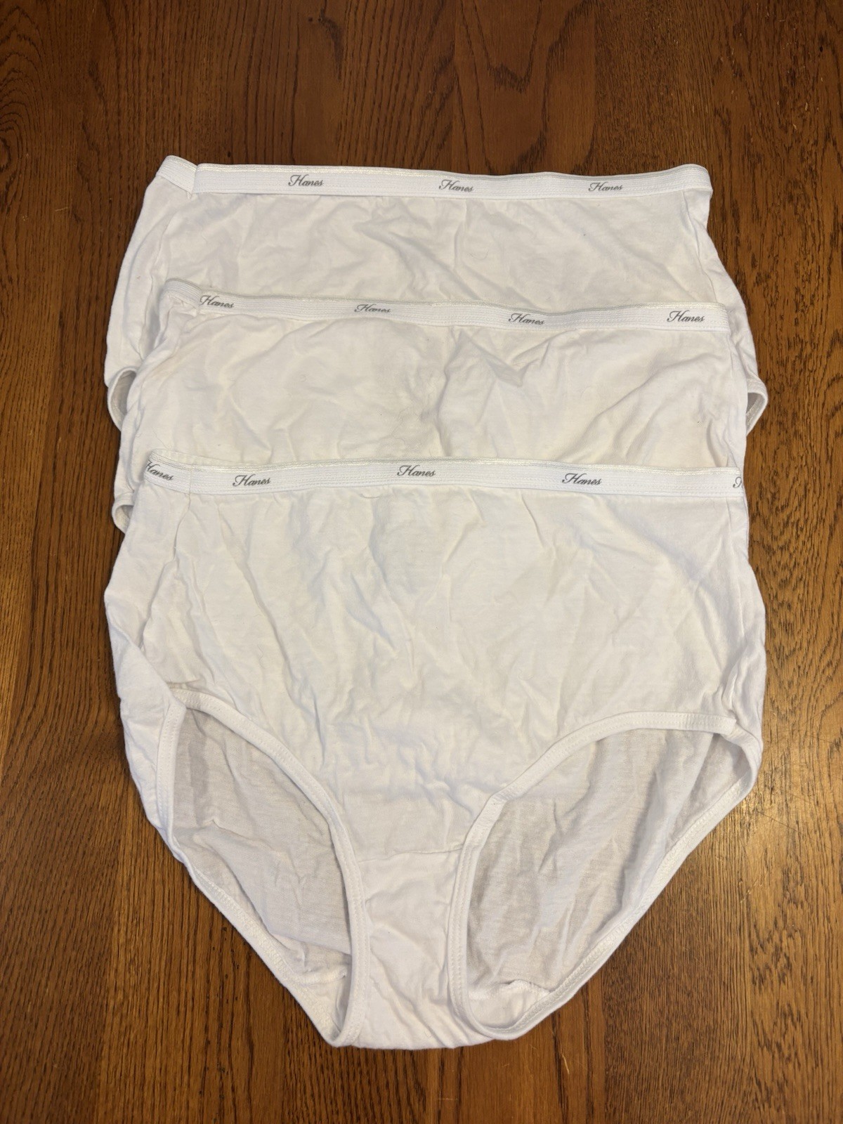Hanes Womens Classic 3 Pair White Cotton Briefs 8XL