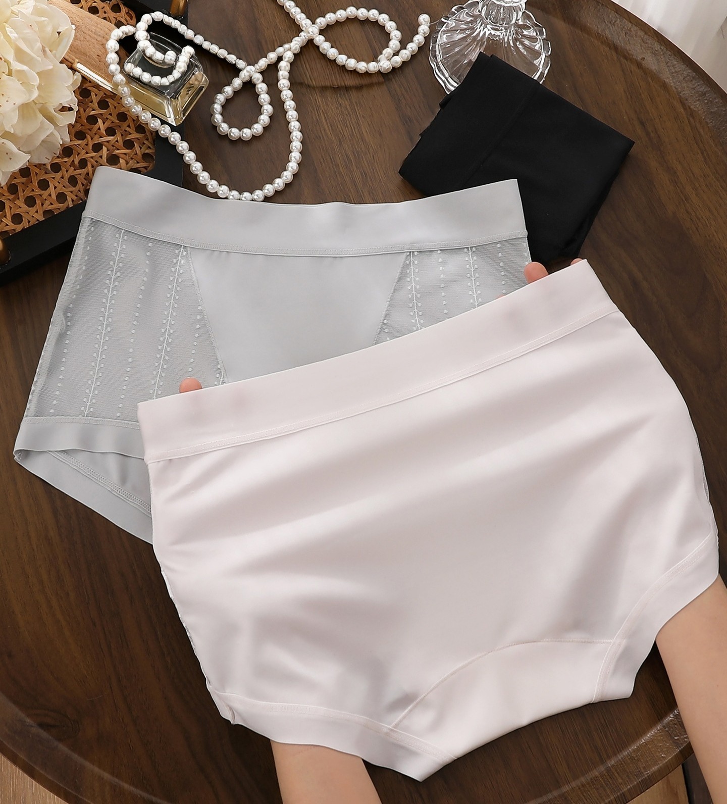 3 Pack High Waist Lace Seamless Panties Tummy Control Breathable Comfort M-XL
