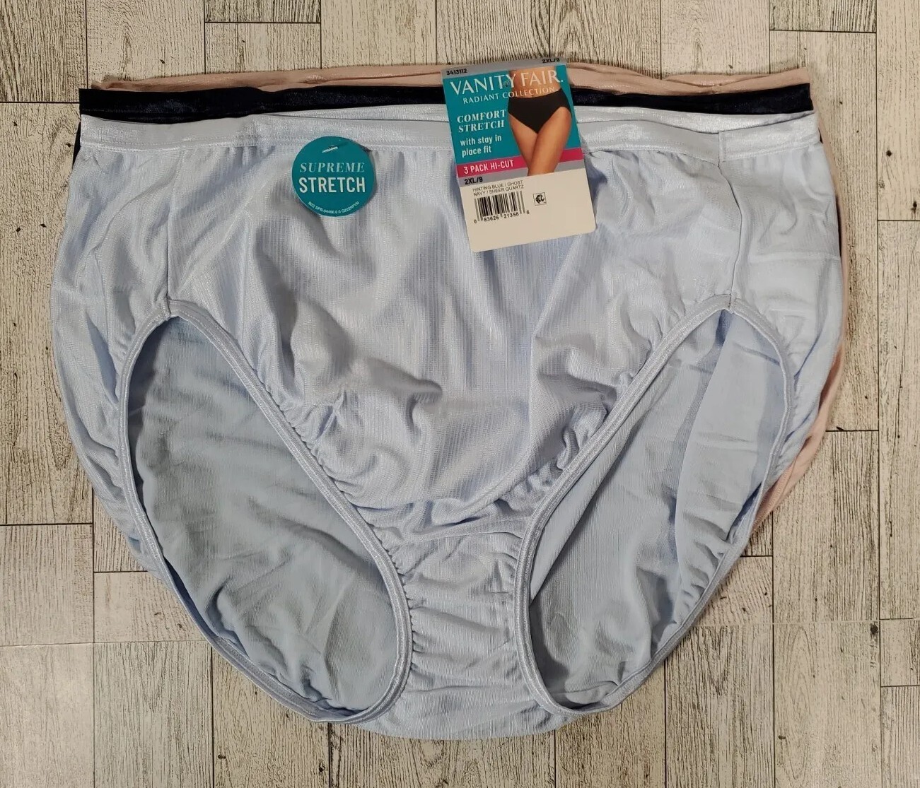 Vanity Fair 3pk Hi-Cut Panties Size S M 2X 3X 5X Underwear Radiant Collection