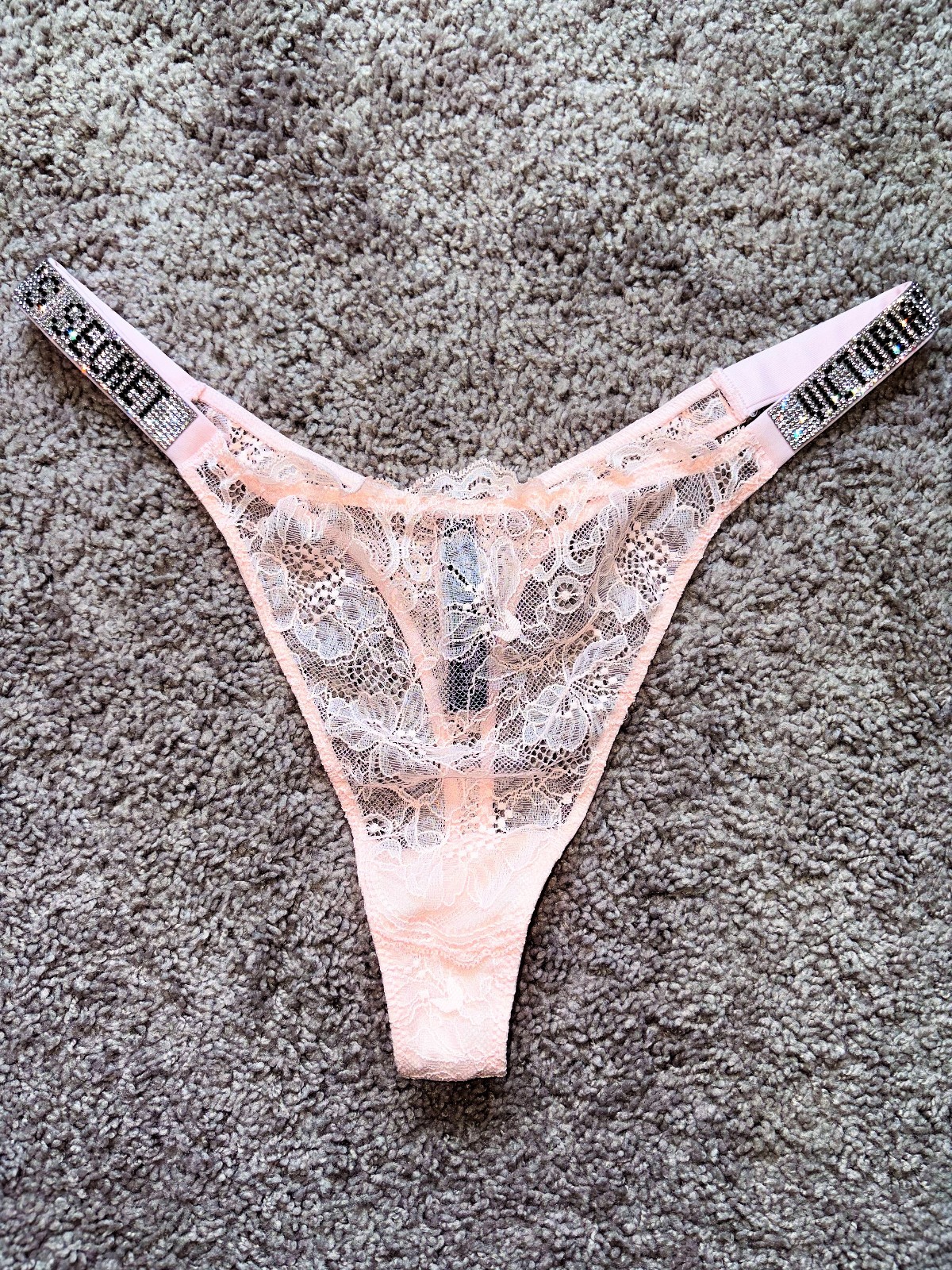 NWT – VICTORIA’S SECRET BLING SHINE STRAP PANTY THONG BRAZILIAN SEXY BOMBSHELL