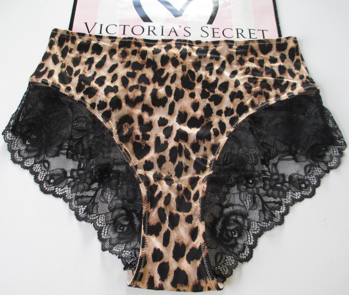 VICTORIA’S SECRET VERY SEXY Lace Trim High Waist Brief Panty S M L XL Leopard VS