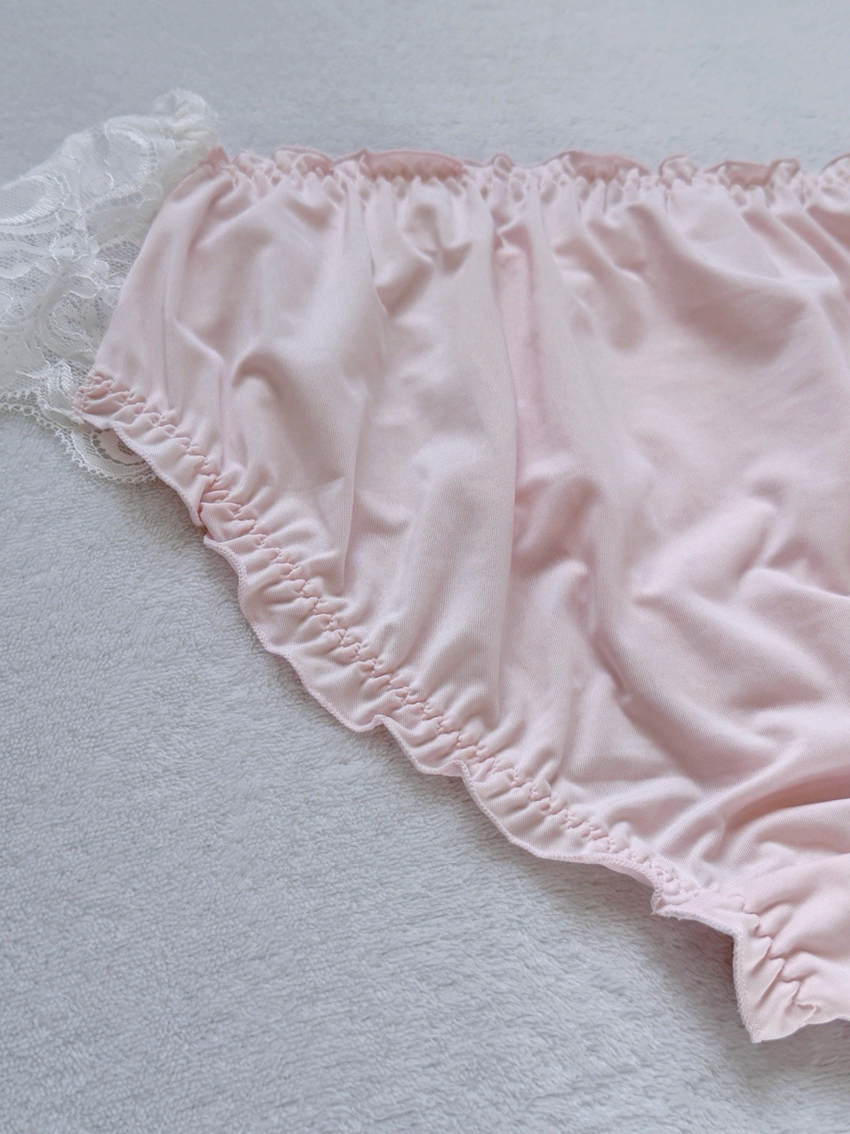 Set Of 2! US-XL, XXL Japanese Bow Embroidery Lace Trim Ruffle Panties Cute Sweet