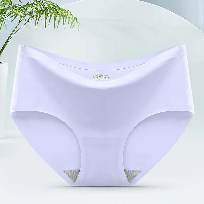 Ice Silk Panties Ladies Underwear Seamless Briefs Pants Women Knickers Pack of 4