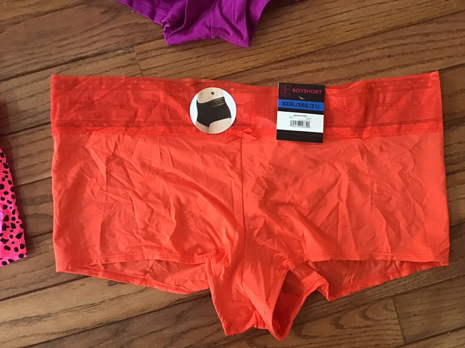 New NOBO No Boundaries 4-Pack Boyshort Panties Size 3XL (C26-2)