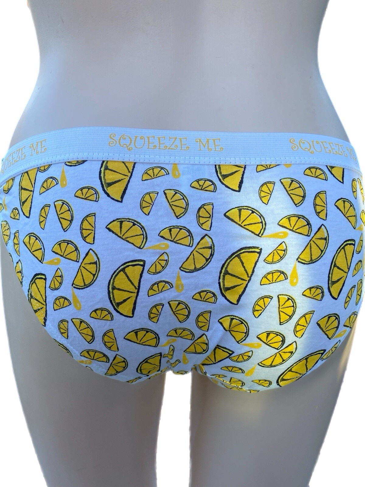 Y2K Vintage 2K Deadstock Squeeze Me Lemon Bikini Panty Low Rise High Sides S-L