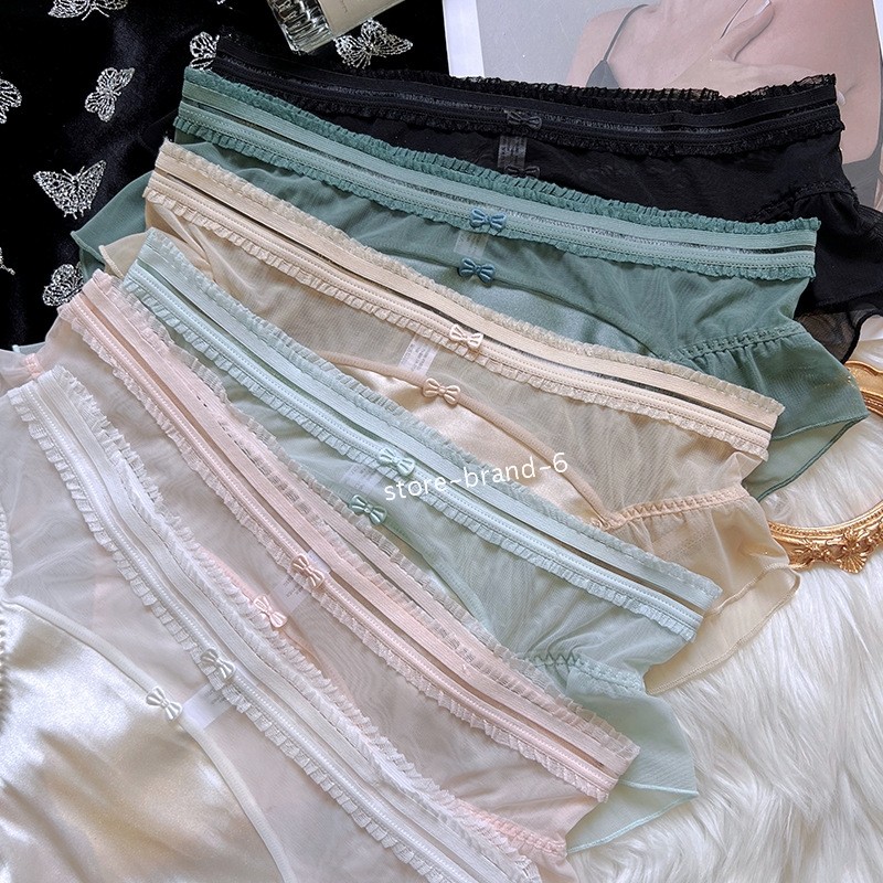 3 Pack Lot Sexy Womens Lace Panties Sweet Bow Lace Underwear Sexy Briefs