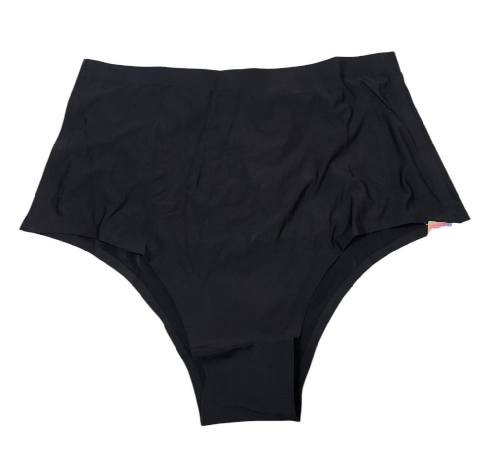 Cheek Boss Panty Womens L High Waist Cheeky Underwear Solid Black Panties