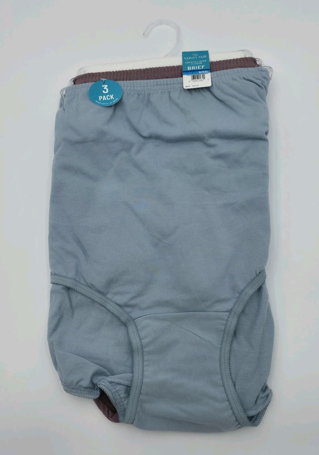 Vanity Fair Briefs Panties Womens 2XL 9 Perfectly Yours Classic 3 Pack Cotton
