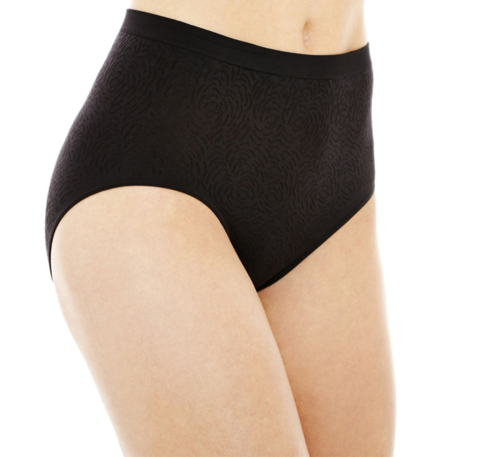 BALI Women’s Comfort Revolution Seamless Cooling Brief Panty 803j SIZE 6/7 BLACK