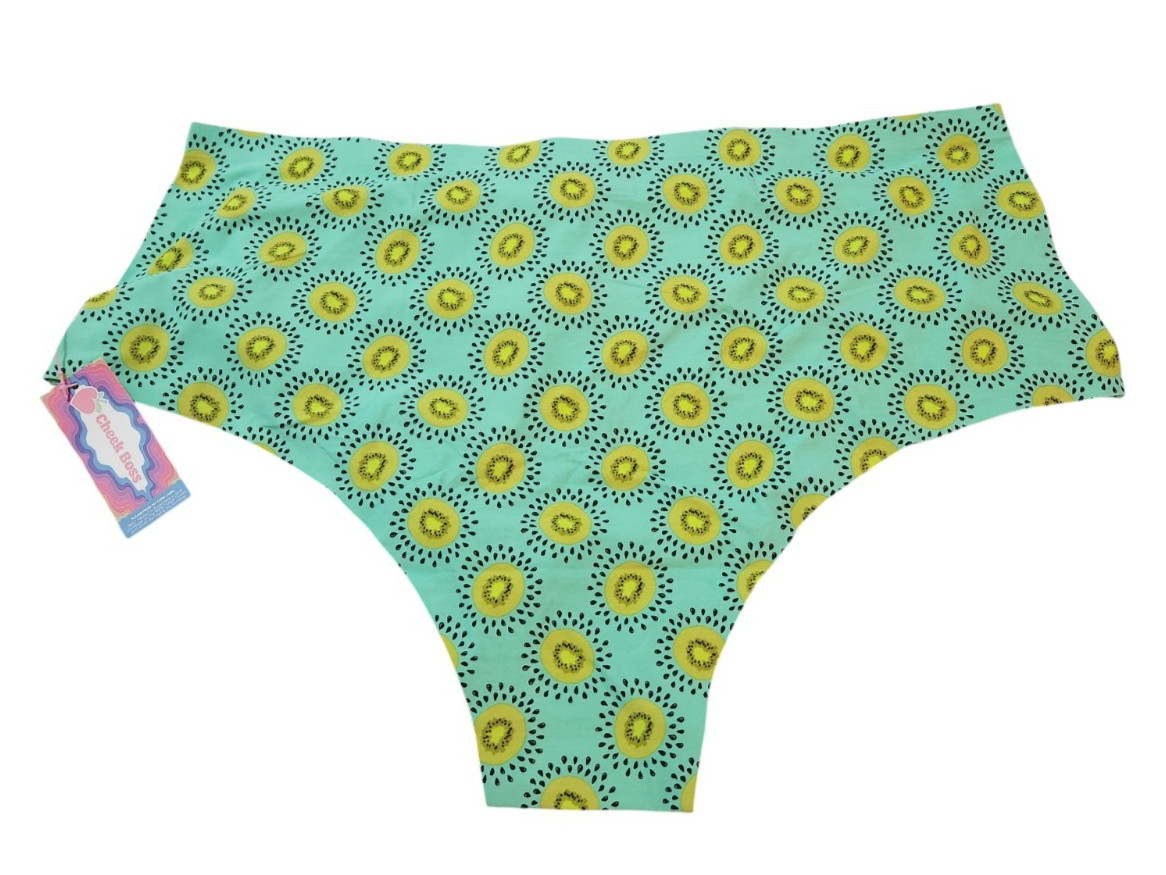 Cheek Boss Panty Womens 4XL Cheeky Underwear Panties Kiwi Fruit Green