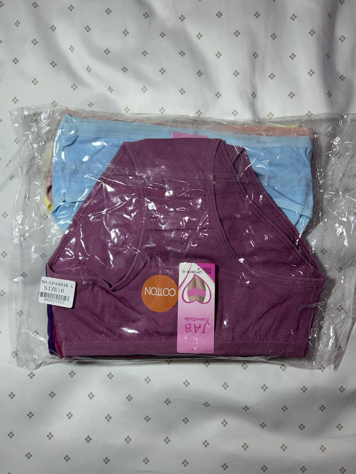 12Pack Girls Cotton Briefs Underwear Size6 Multicolor JABEssentials New WithTags