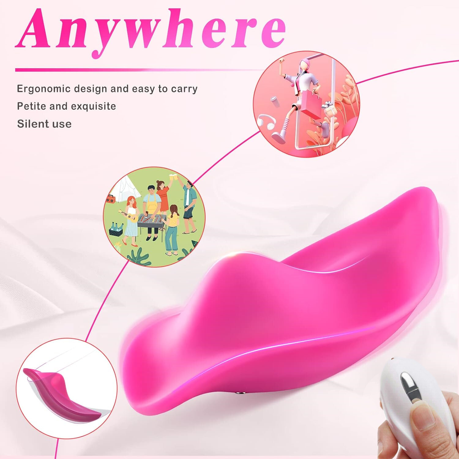 Vibrating Women Panties Massager Wireless APP Remote Control Waterproof 10 Modes