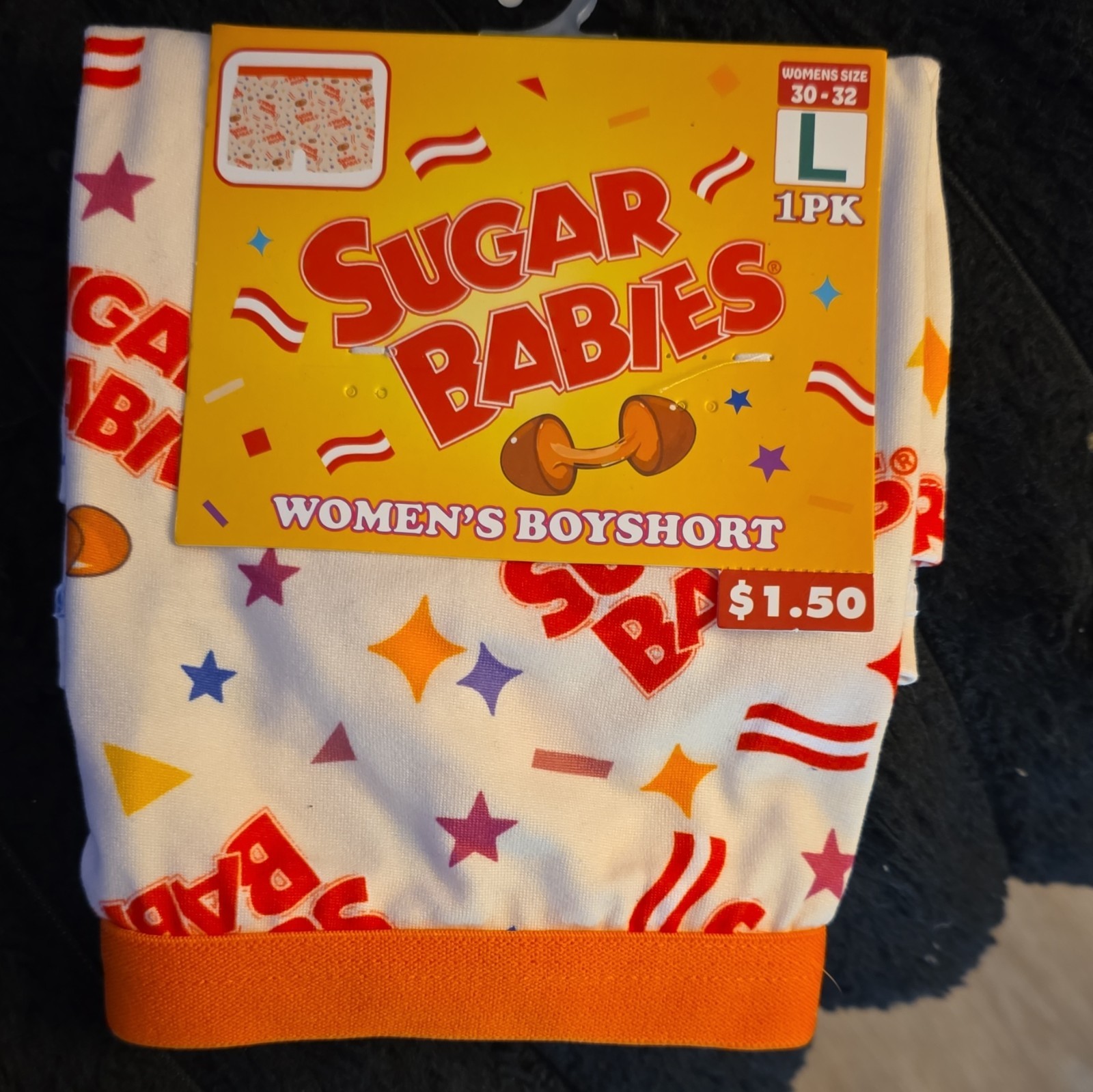 Top Ramen Planters Sugar Babies Women’s Boyshort Panties L Logo 1 Pack
