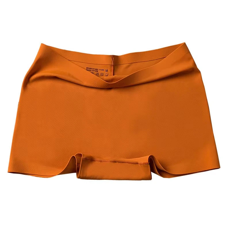 Seamless Silk Boyshorts Soft Solid Color Plus Size Women’s Underwear 2 Pcs