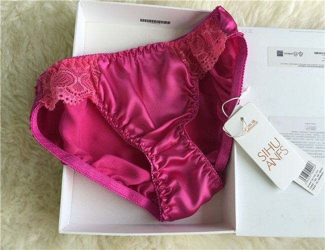 5 Pair 100% Pure Silk Women’s Lace Panties Briefs Underwear Lingerie M L XL XXL