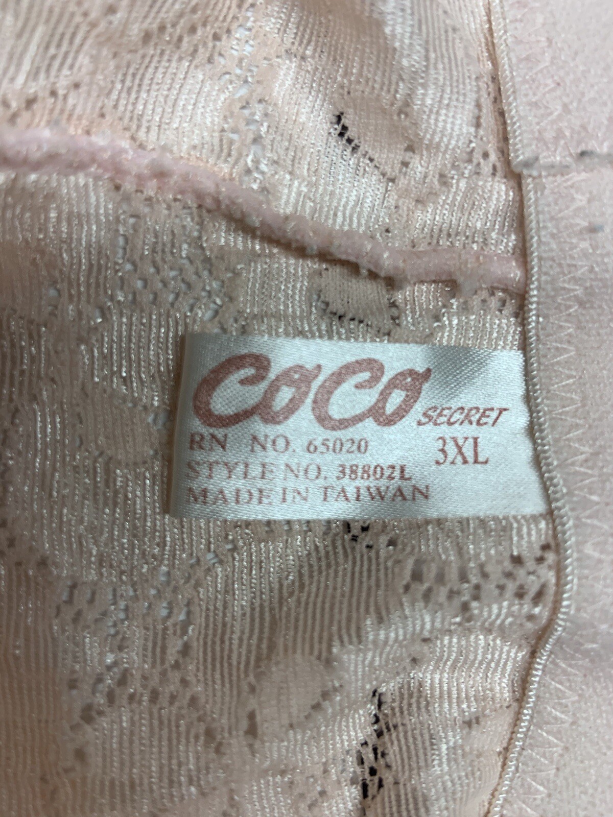 New Coco Secret womens Panties,Plus Size 3X,Pink All Over Lace,Nylon And Spandex