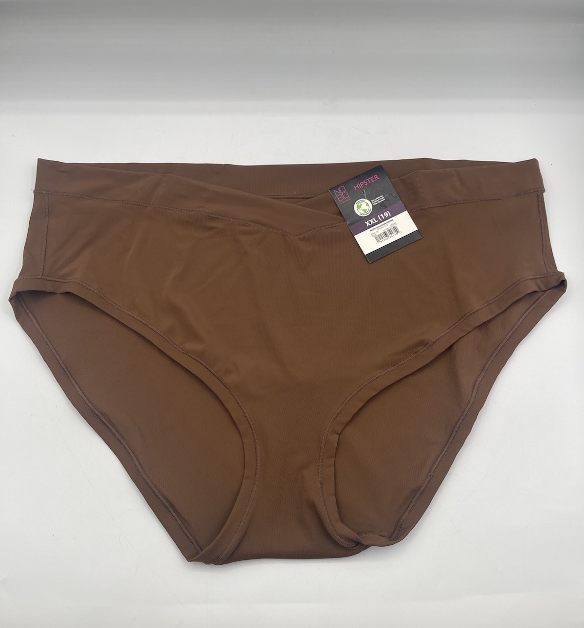 No Boundaries Women’s 2XL Nylon Blend Micro Crossover Hipster, Brown Latte NWT