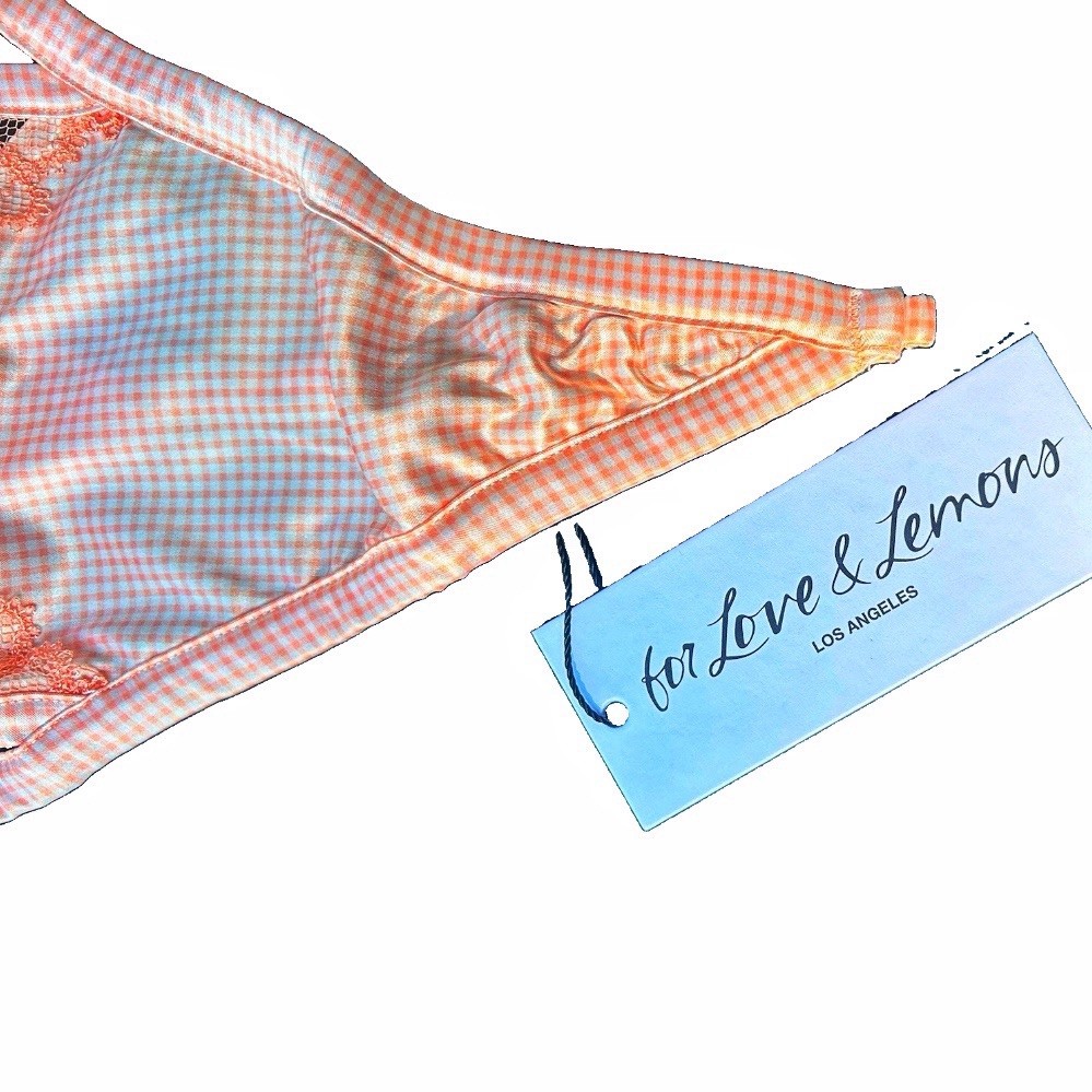 Victoria’s secret For Love & Lemons Zoe Gingham Thong Panty L( 275) NIP