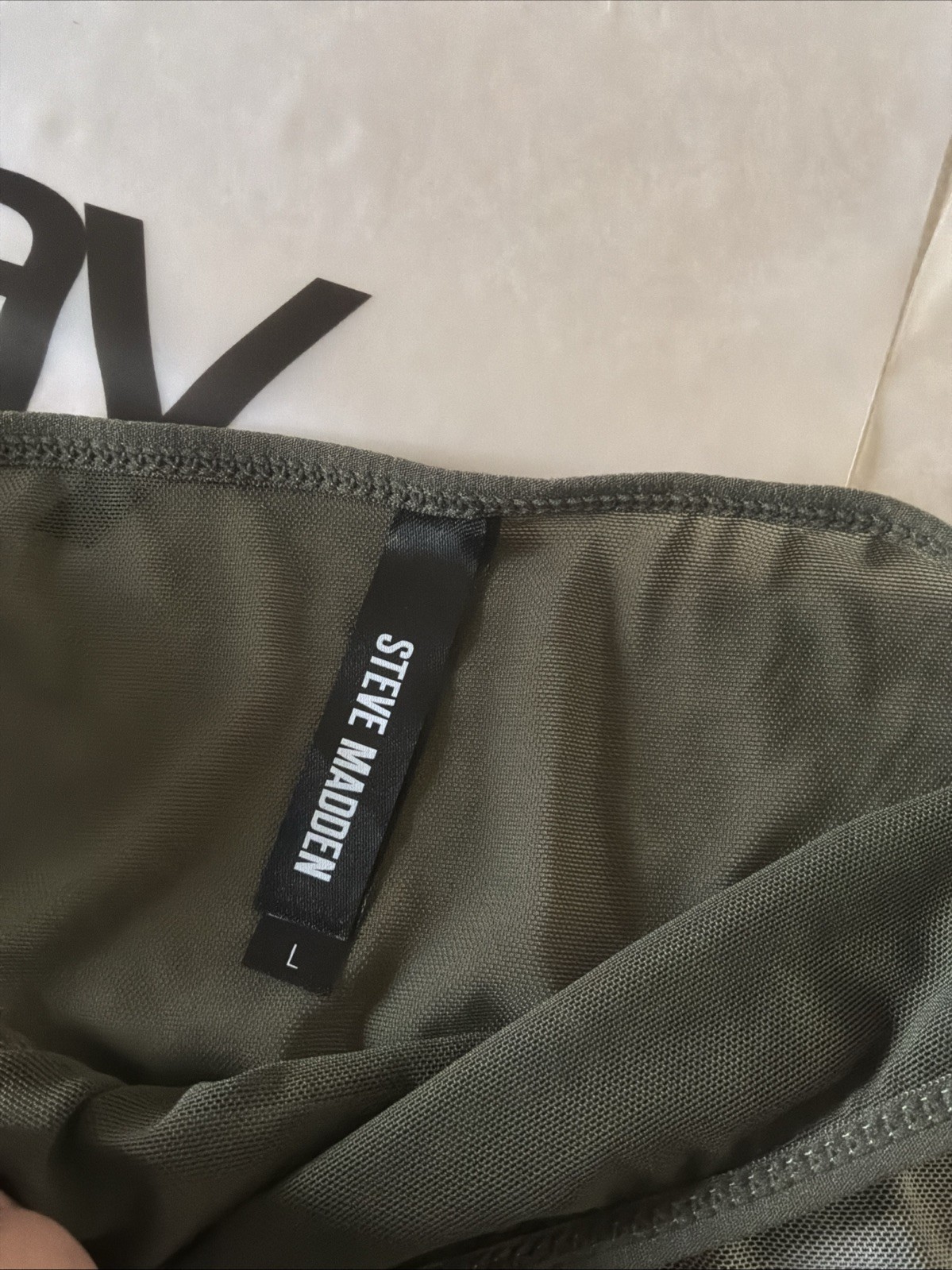 3 PC Steve Madden Mesh High-Leg Bikini Underwear LARGE GREEN: CAMO, LOGO, SOLID