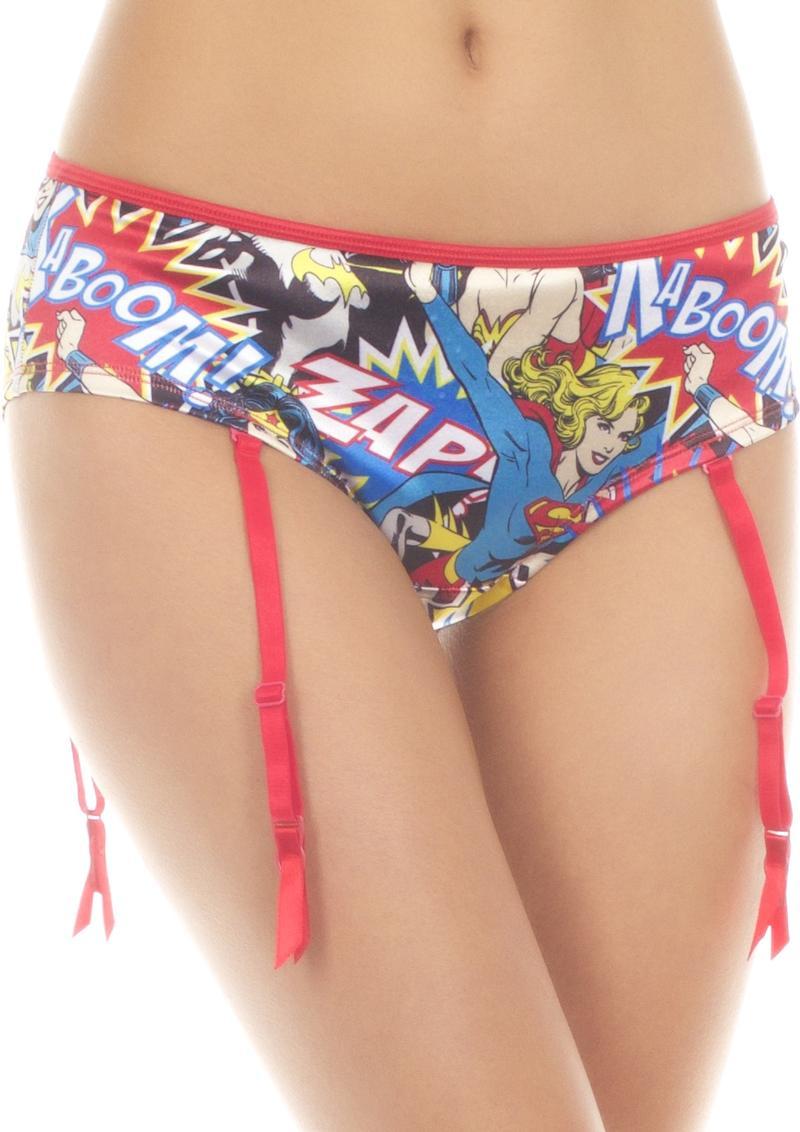 Wonder Woman Comic Pantie Removable Garter X-Large Girl Power Fan Wham Bam Crash