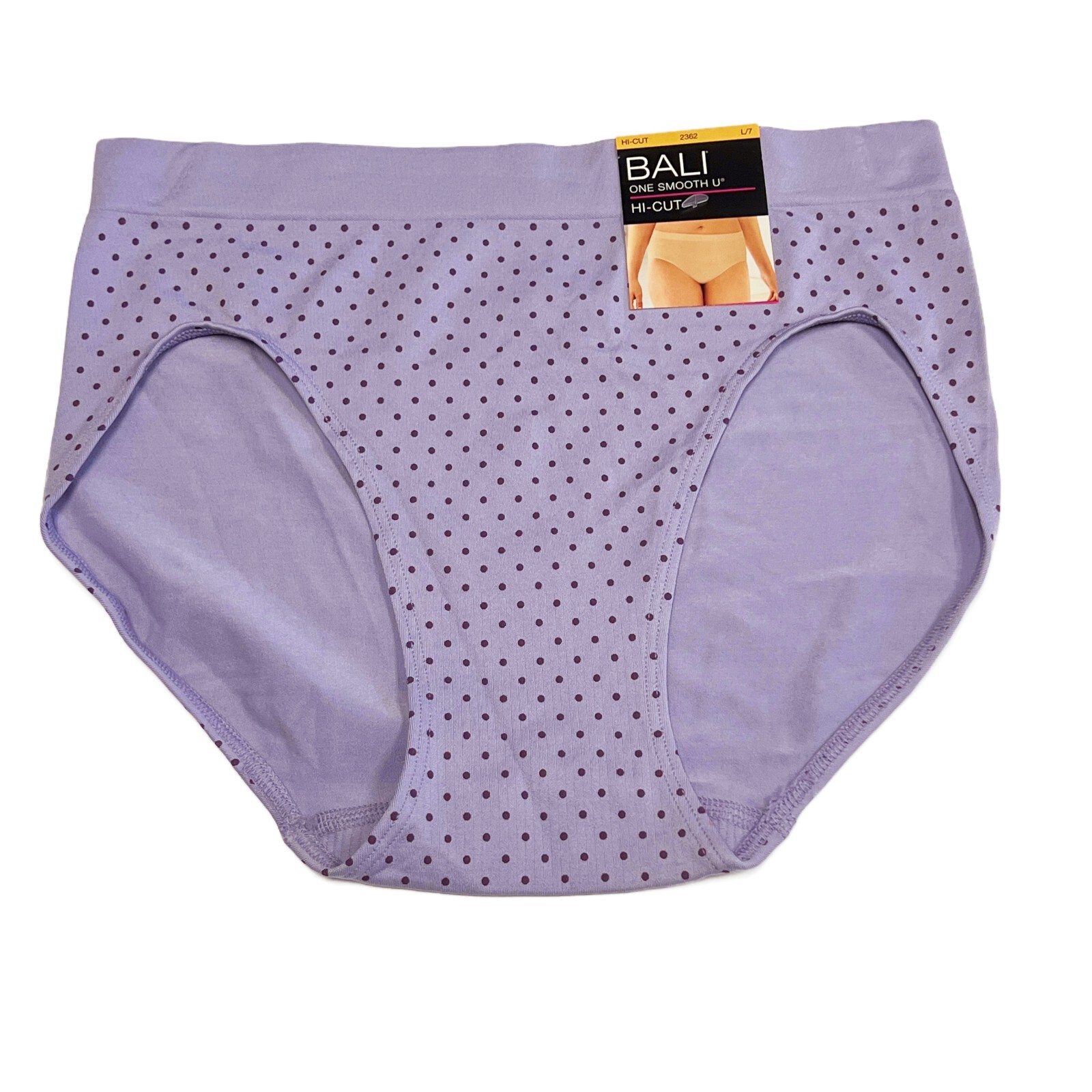 Bali One Smooth U Smoothing Hi-Cut Panty Size 7 L LARGE 2362 NEW 3 PACK
