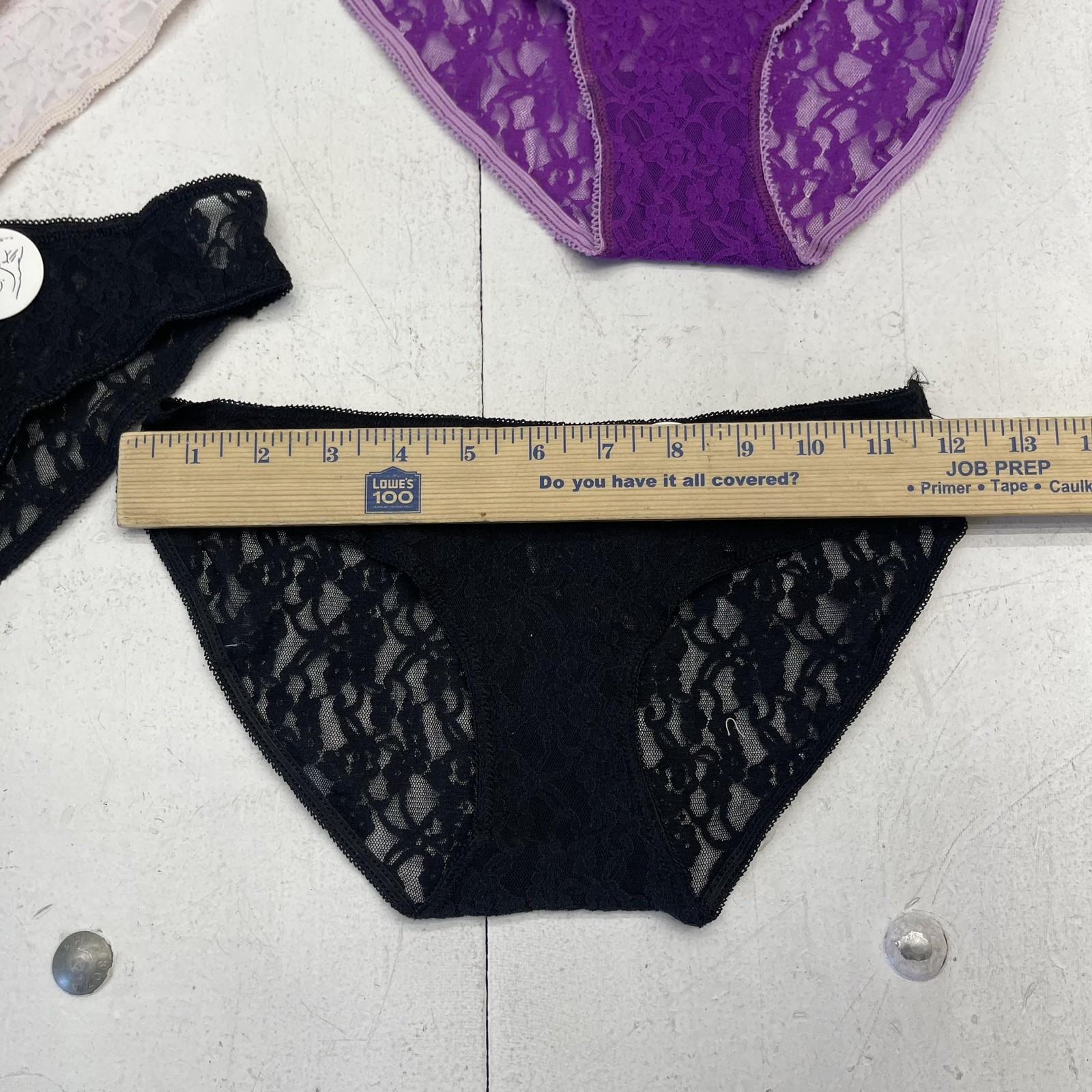 See Through Bikini Panties Womens Medium Multicolor Lace Sheer 6 Pack Stretch