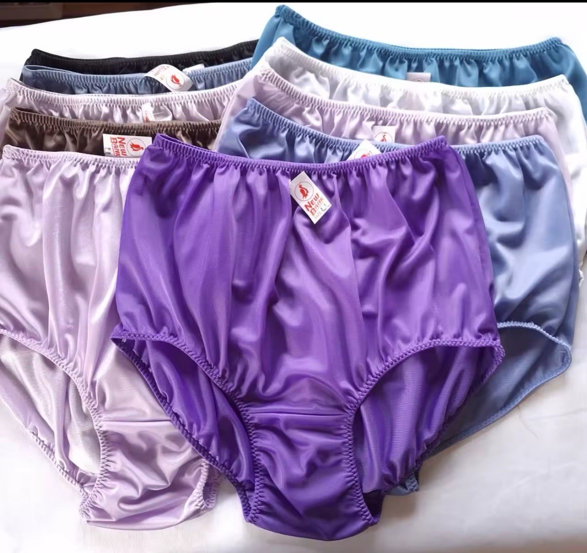 Women Plus Size Nylon Full Briefs Underwear Granny Big Waist 42-48 Hip 48-54