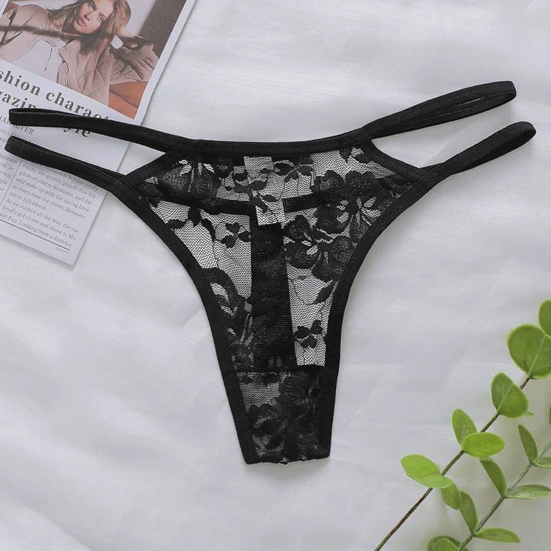 1pc Women Lace Underwear Traceless Breathable Antibacterial Hollow Lingerie