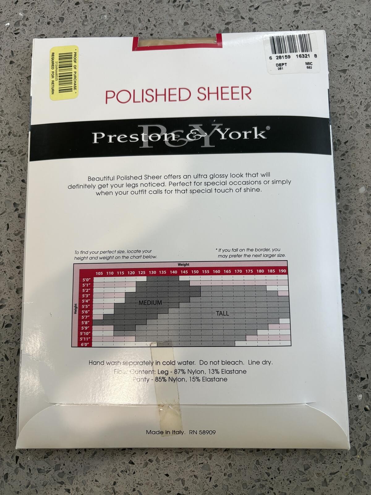 Preston & York Polished Sheer Ultra Gloss Control Top Shadow Pale Nude (#12