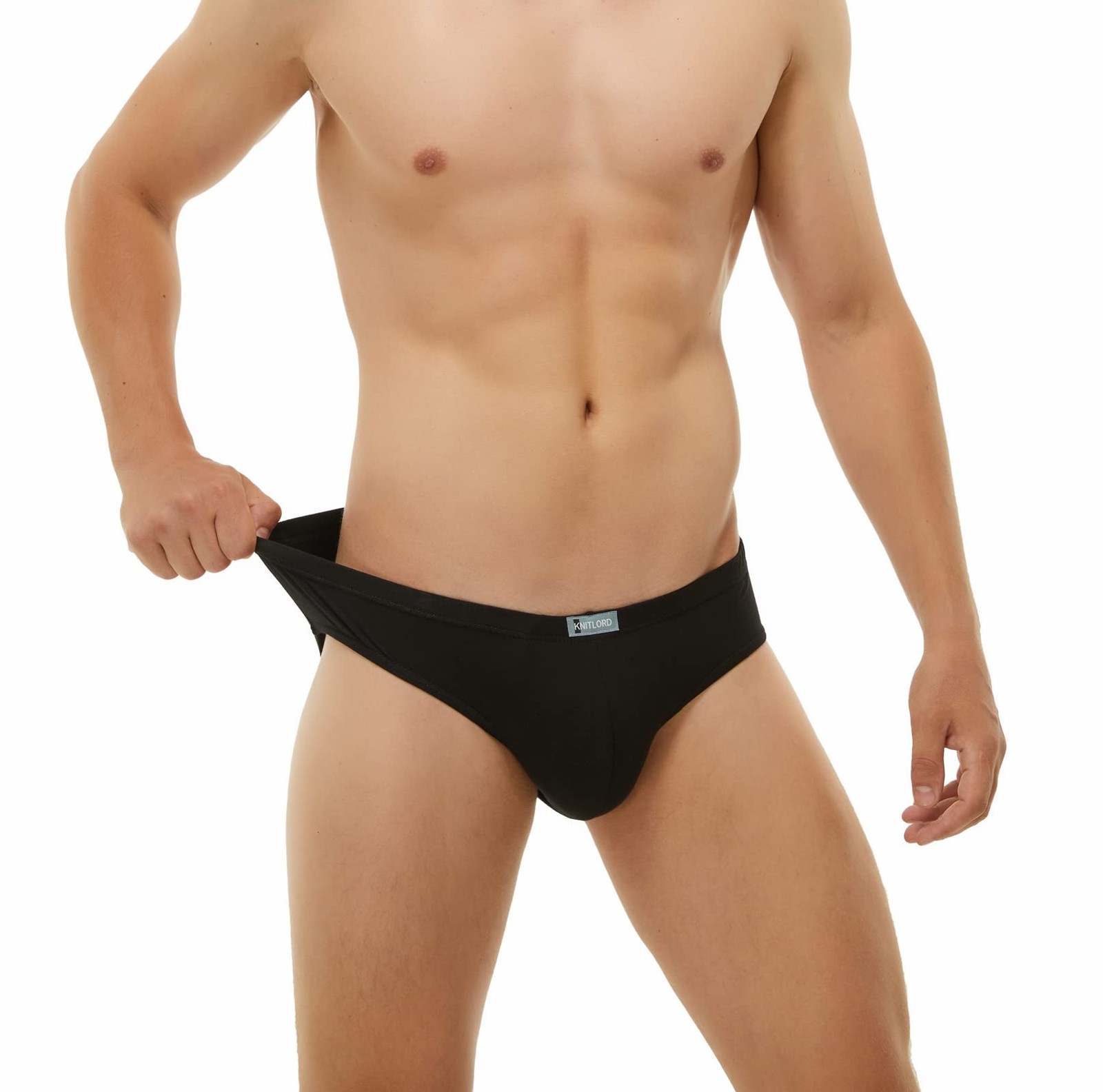KNITLORD Men’s Underwear Bamboo X-Large, 3 Pack – Black/Blue/Light Grey