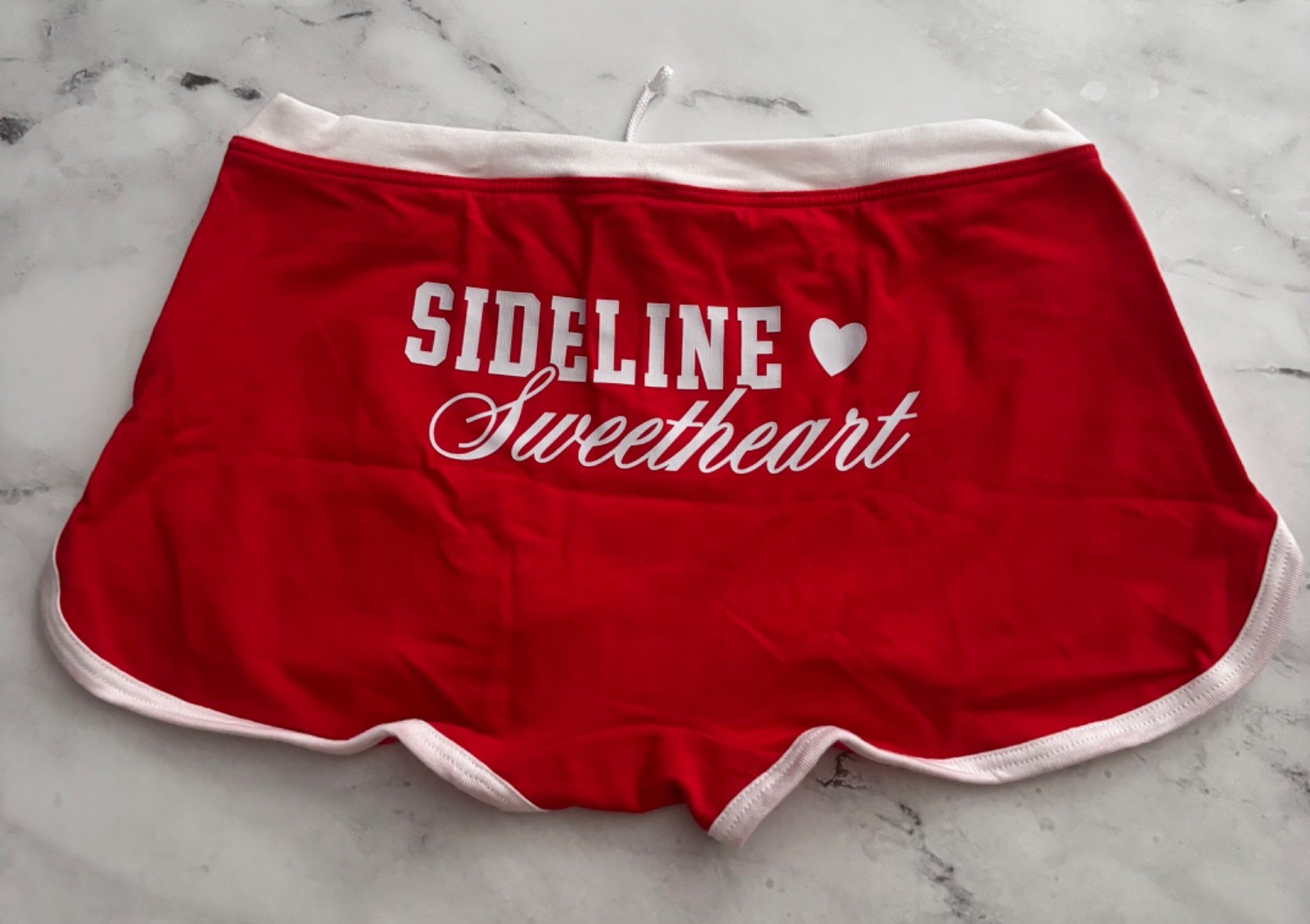 PINK Victoria’s Secret Dorm Boyshort Boy Short Panty Nwt Red & White M