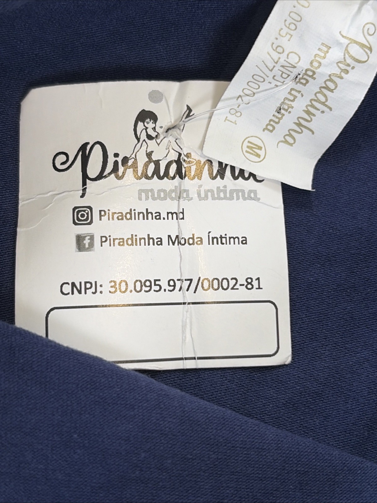 Piradinha Moda Intima Panties Dark Blue Size Medium