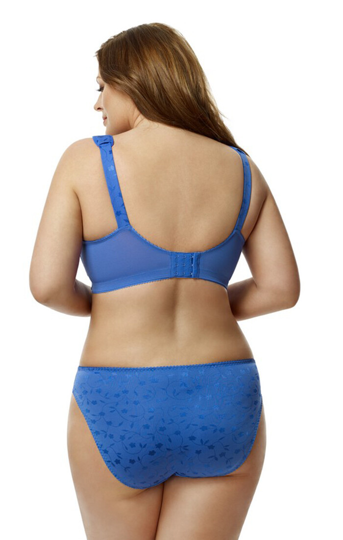 Elila Colbalt Blue Jacquard Plus Size Panty 3405 Medium Coverage to Size 10XL
