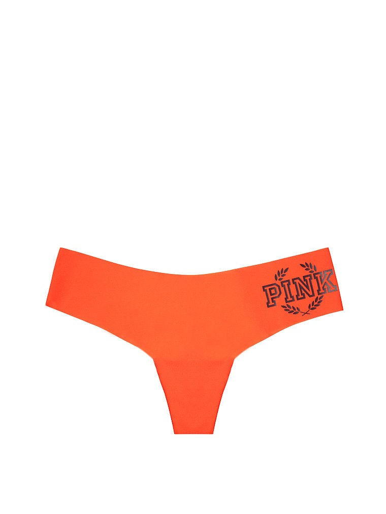 Victoria’s Secret PINK No-Show Thong Panty Neon Coral