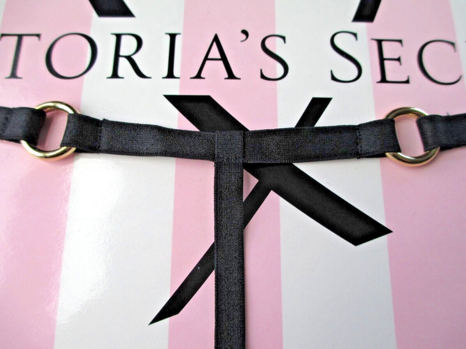 VICTORIA’S SECRET VERY SEXY V-String Thong Panty VS Black S M L XL Hardware Ring
