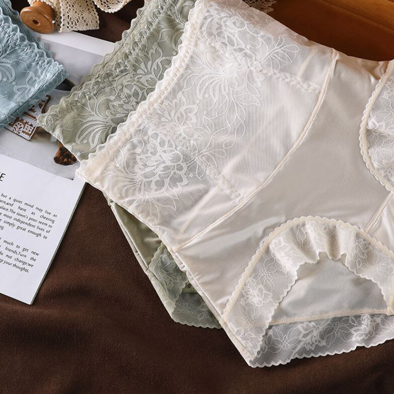 5 Pcs Lot Womens Satin Panties Sexy High Waist Sheer Briefs Underwear Lingeries