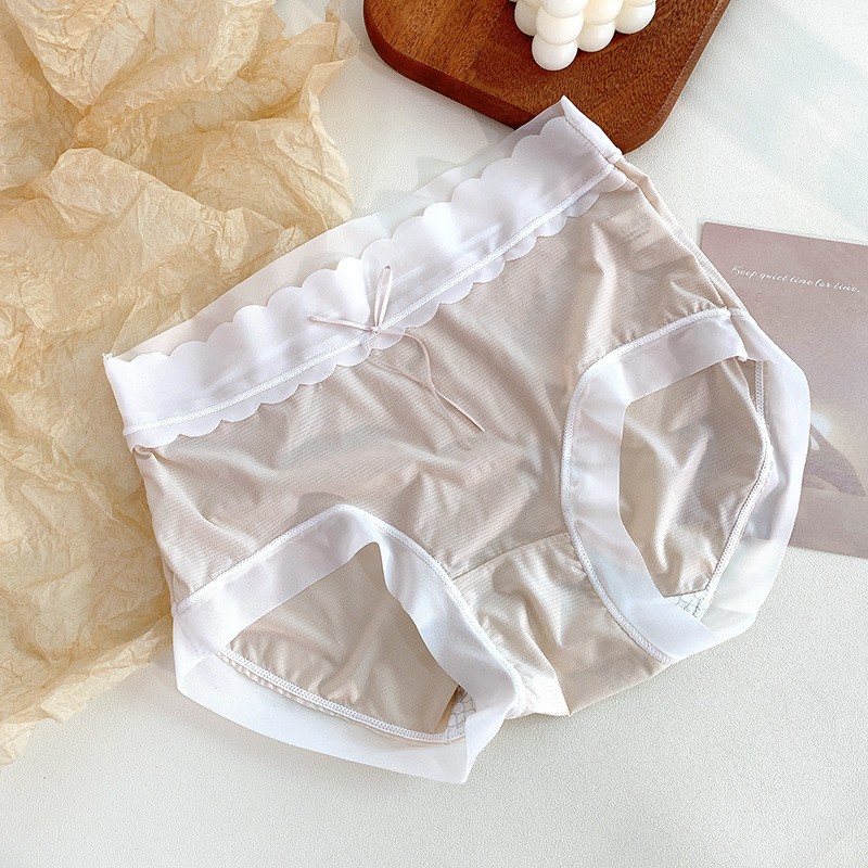 Girls Cotton Like Silk Underpants Antibacterial Moisture Wicking Ladies Panties