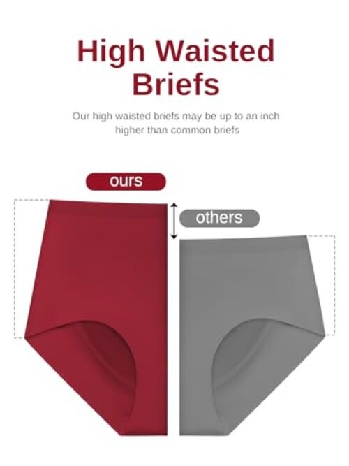 Womens Seamless Underwear High Waisted Full Coverage Medium 6 Color Packs