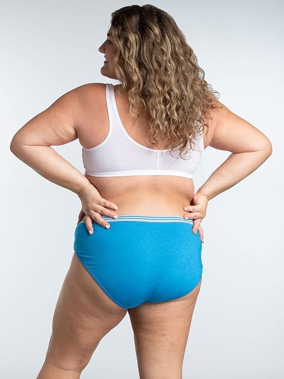 Fit for Me by Fruit of the Loom Plus Size Heather High-Cut Panties Assorted