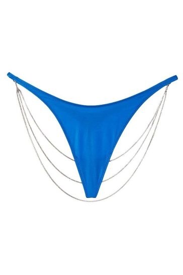 Victorias Secret Very Sexy Rhinestone Triple Chain Shine V String Panty S