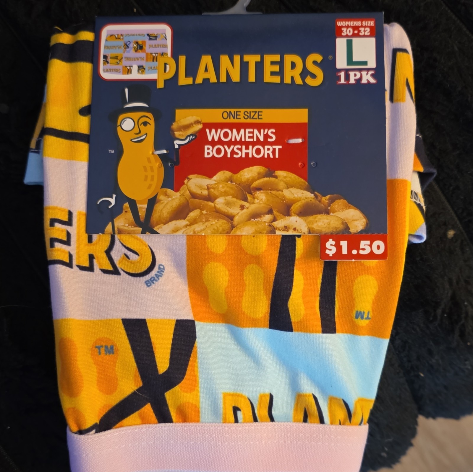 Top Ramen Planters Sugar Babies Women’s Boyshort Panties L Logo 1 Pack