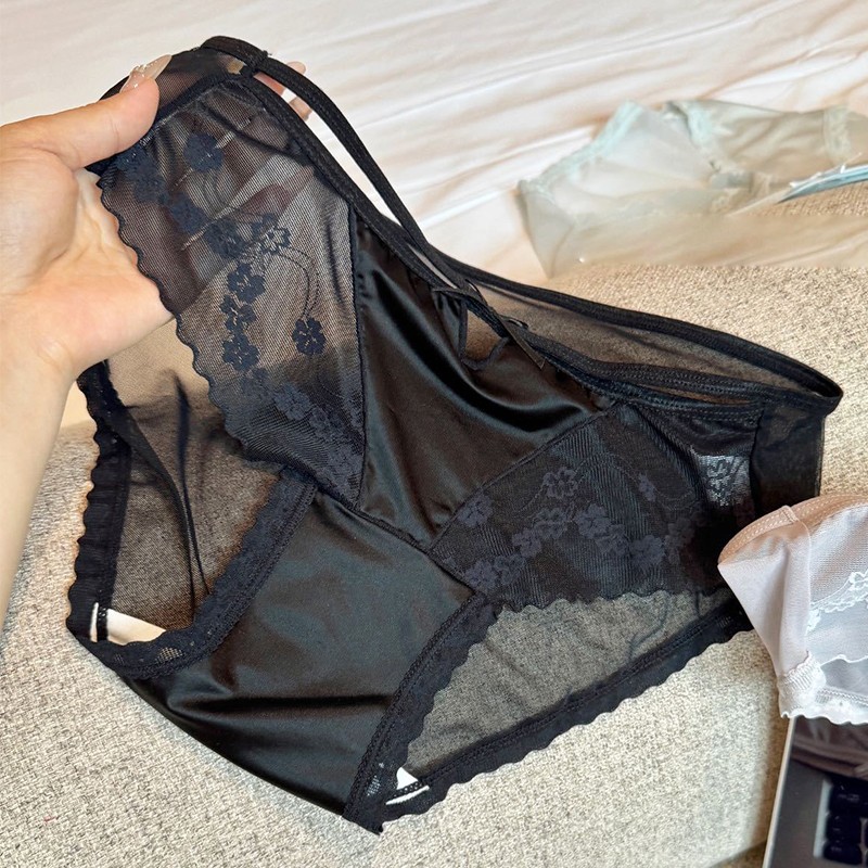 5 Pack Lot Womens Satin Sheer Panties Underwear Sexy See Through Lingeries Brief