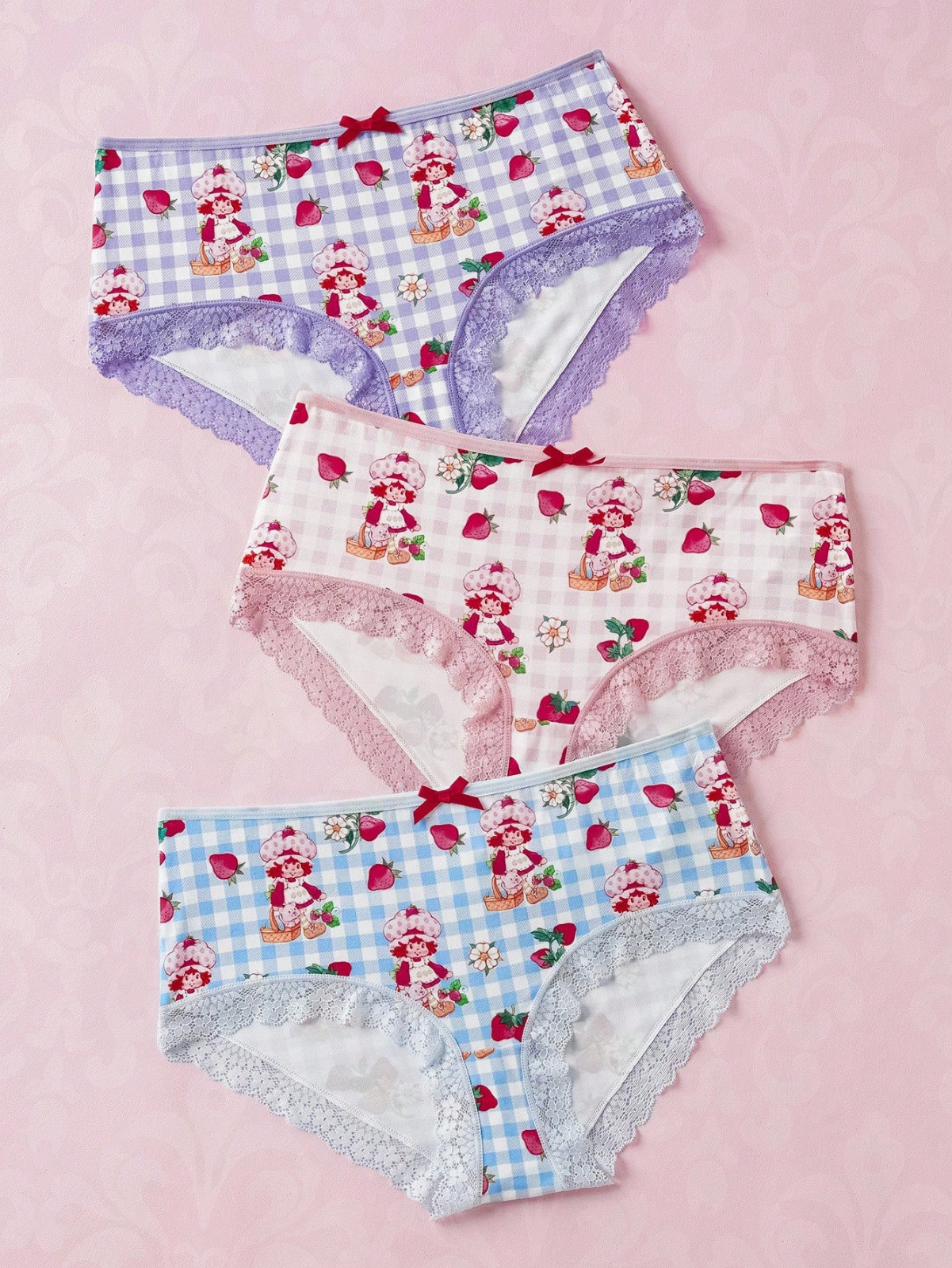 Women’s Strawberry Shortcake Cartoon Cute Licensed Brief Panties – Pack of 3